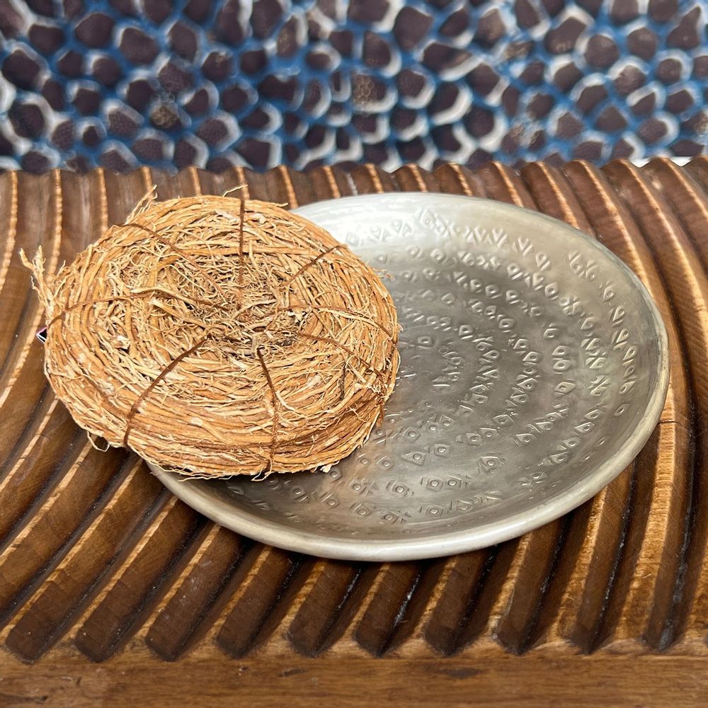 Objets de décoration - MINI COUPELLE EN LAITON ARGENTÉ MARTELÉ ET GRAVÉ 'PALMYR' - KARAWAN AUTHENTIC