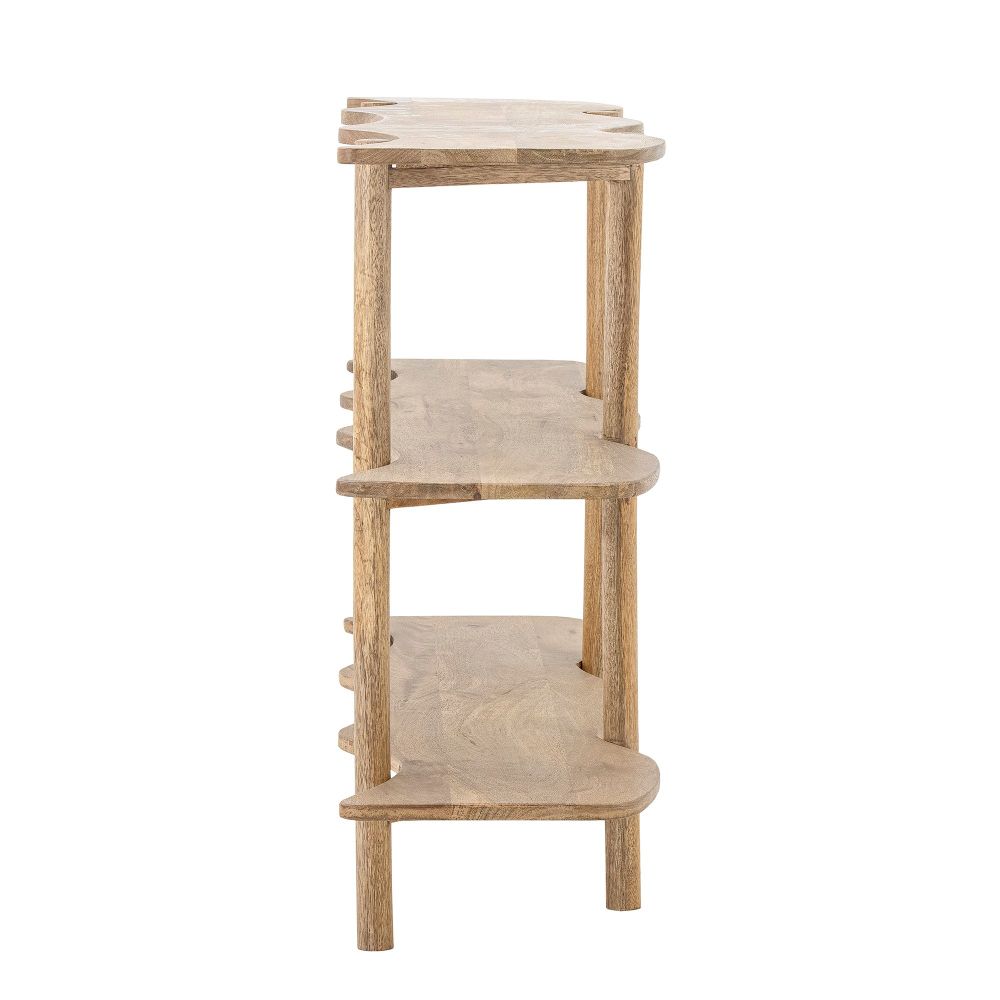 Bookshelves - Rivoli Bookcase, Nature, Mango - BLOOMINGVILLE