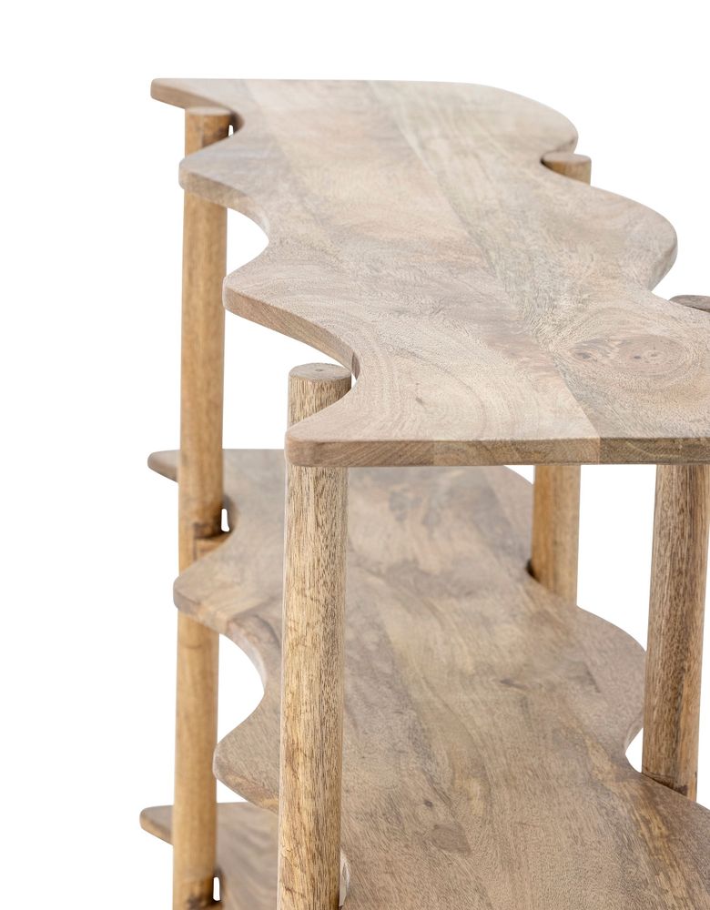 Bookshelves - Rivoli Bookcase, Nature, Mango - BLOOMINGVILLE