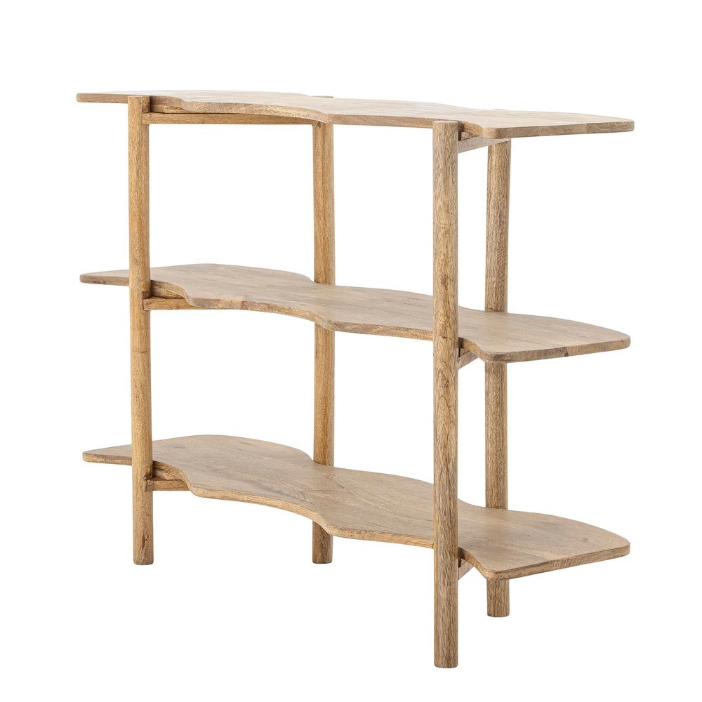 Bookshelves - Rivoli Bookcase, Nature, Mango - BLOOMINGVILLE