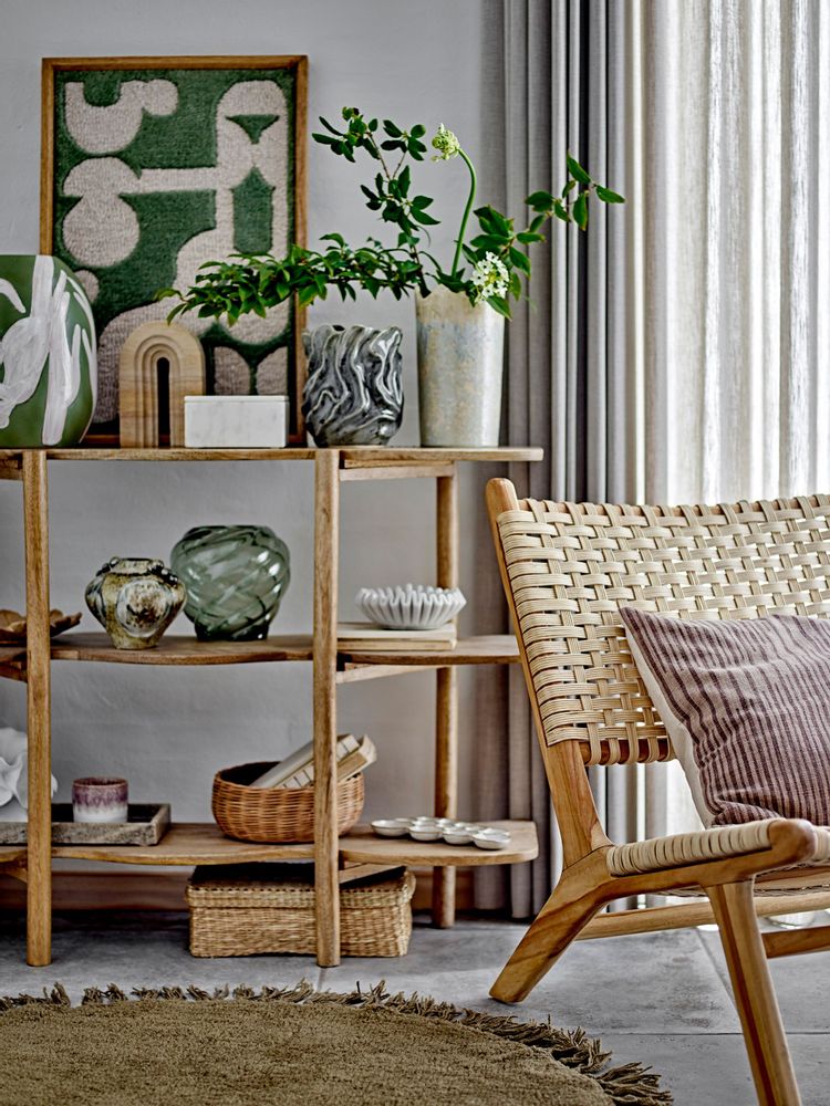 Bookshelves - Rivoli Bookcase, Nature, Mango - BLOOMINGVILLE