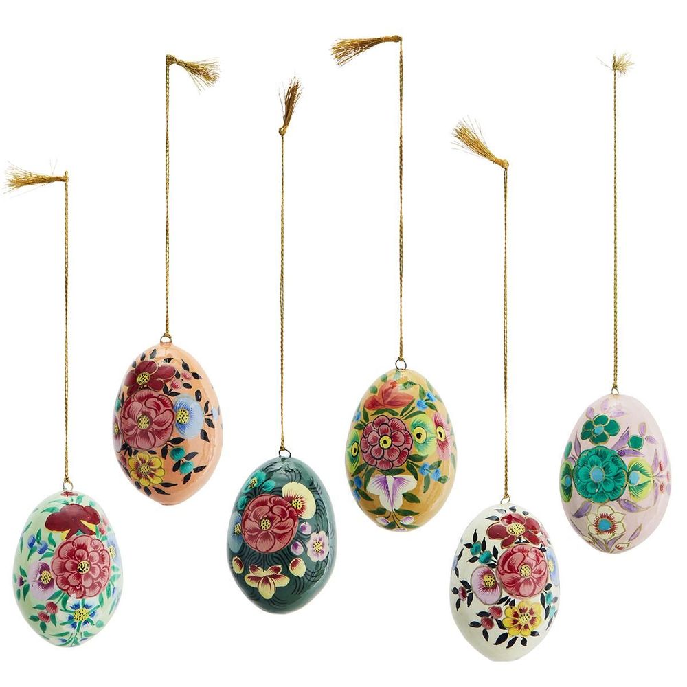 Objets de décoration - Œufs en papier mâché peints à la main - MADAM STOLTZ