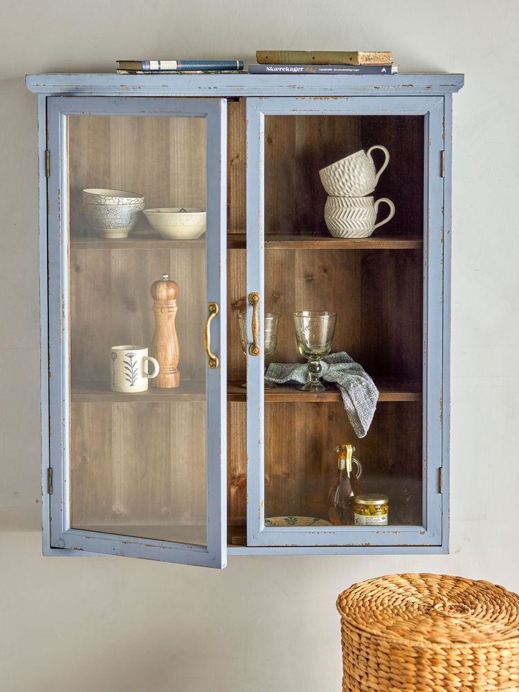 Bookshelves - Hazem Cabinet, Blue, Firwood - CREATIVE COLLECTION