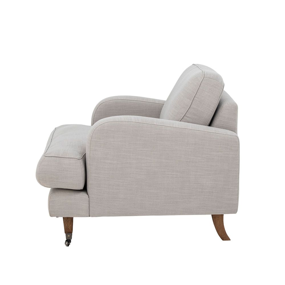 Lounge chairs - Augusta Lounge Chair, Nature, Polyester - CREATIVE COLLECTION