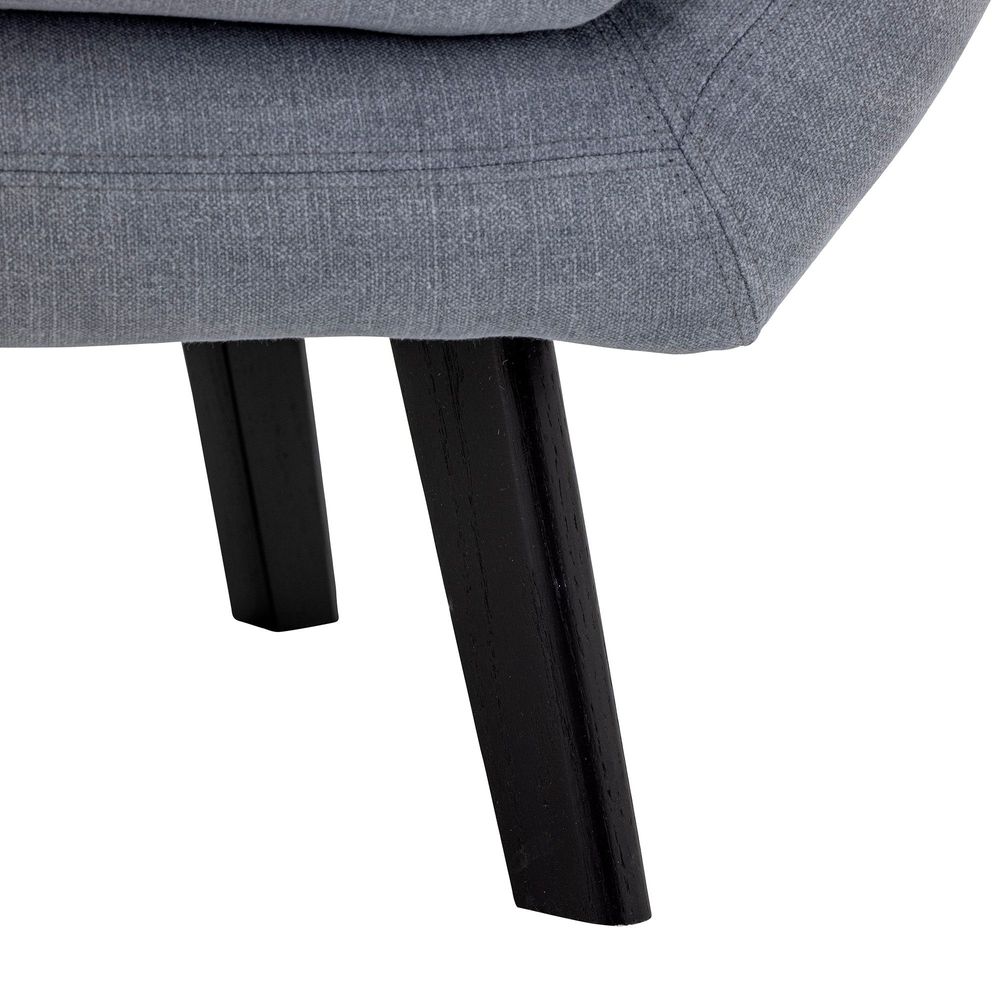 Lounge chairs - Beau Lounge Chair, Blue, Cotton - CREATIVE COLLECTION