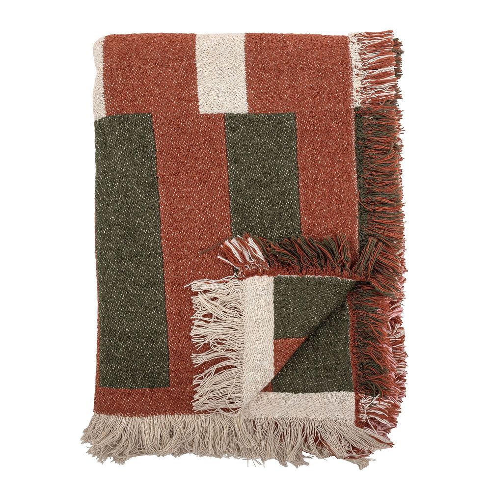 Objets design - York Plaid, Marron, Coton recyclé - CREATIVE COLLECTION