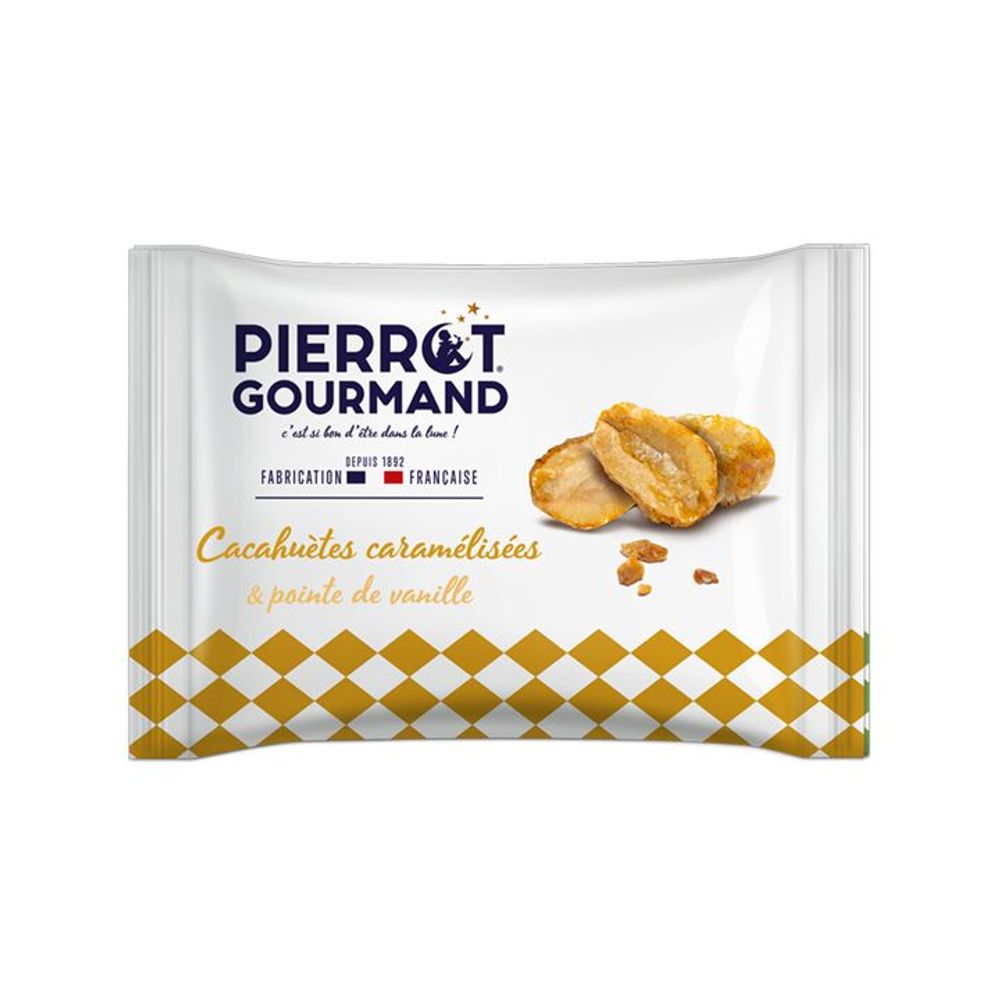 Repas pour enfant - Cacahuètes caramélisées & pointe de vanille - Sachet 45g - PIERROT GOURMAND