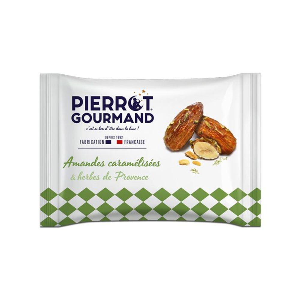 Repas pour enfant - Amandes caramélisées & herbes de Provence - Sachet 45g - PIERROT GOURMAND