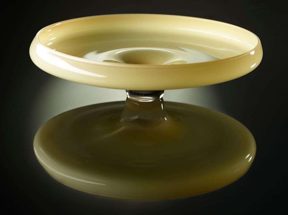 Art glass - Ondine blown glass decorative object - Safran - ATELIER STOKOWSKI