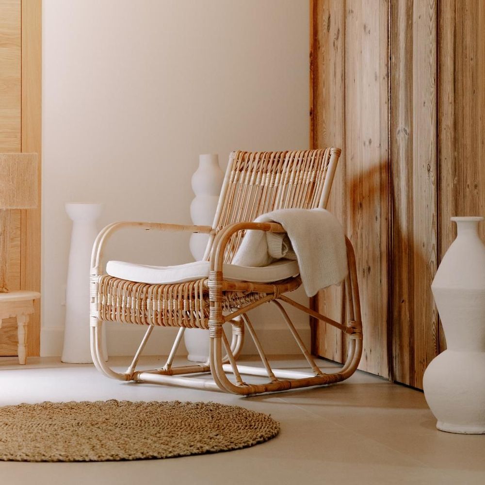 Fauteuils - ALBANE - Fauteuil en rotin avec coussin - HYDILE