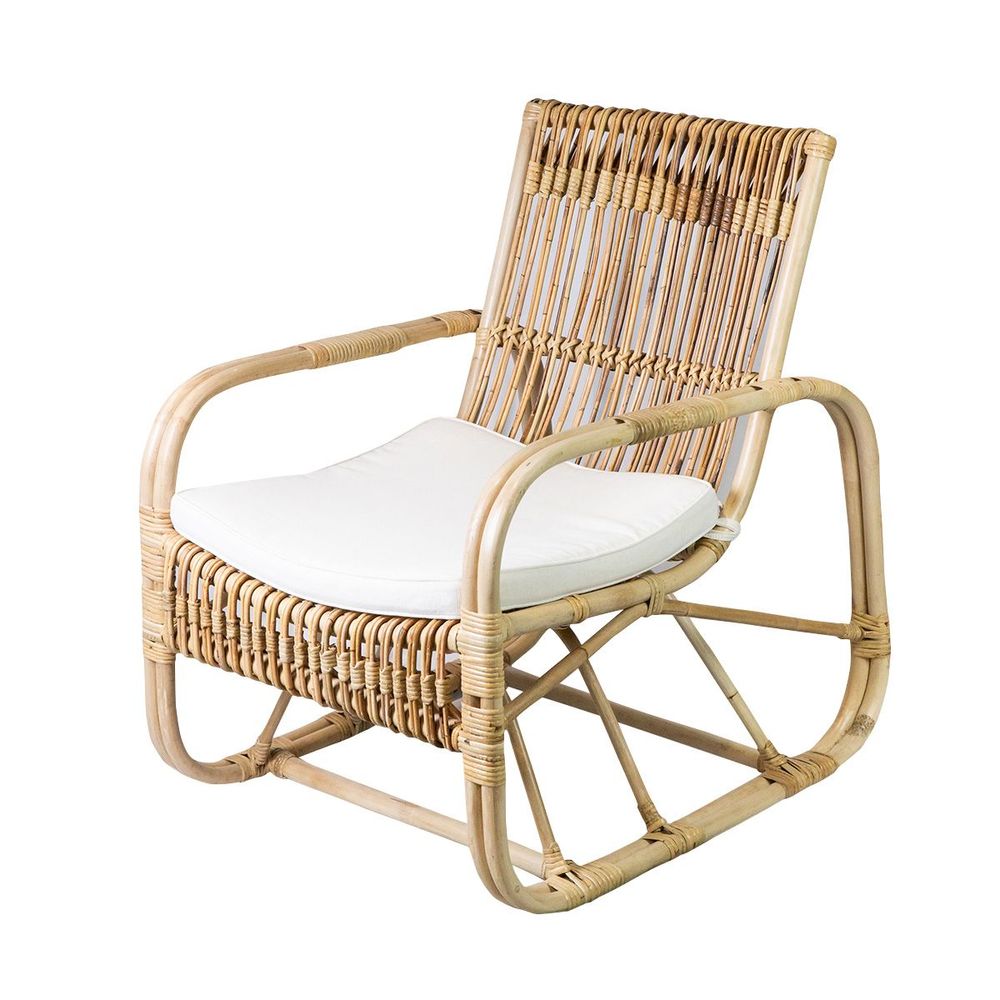 Fauteuils - ALBANE - Fauteuil en rotin avec coussin - HYDILE