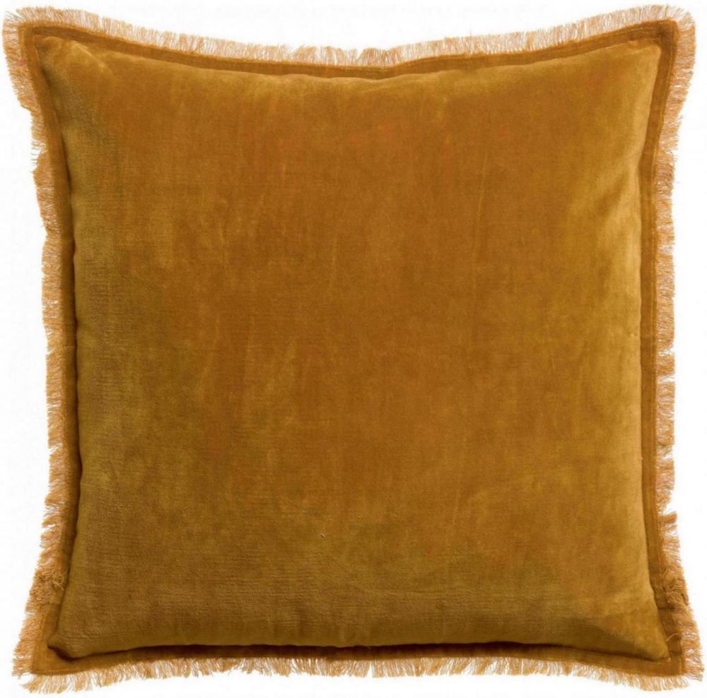 Cushions - Plain Cushion Fara Safran 45 X 45 - MAISON VIVARAISE - SDE VIVARAISE WINKLER