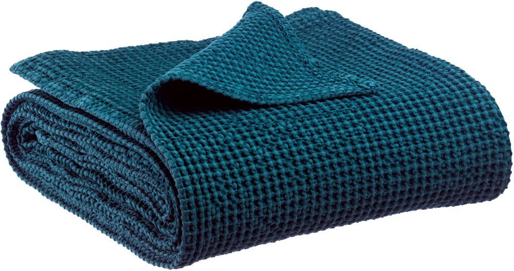 Plaids - Plaid recyclé Maia Indigo 140 x 200 - MAISON VIVARAISE - SDE VIVARAISE WINKLER