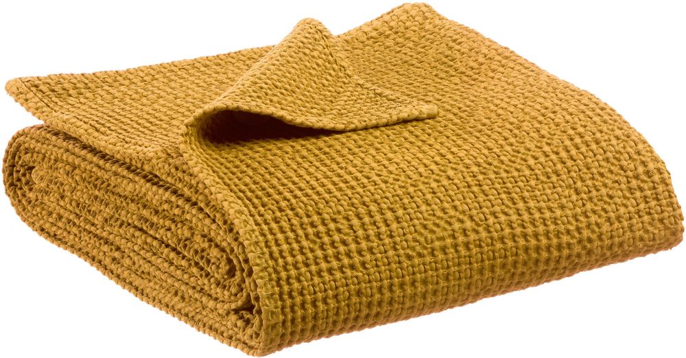 Throw blankets - Maia recycled plaid Safran 140 X 200 - MAISON VIVARAISE – SDE VIVARAISE WINKLER