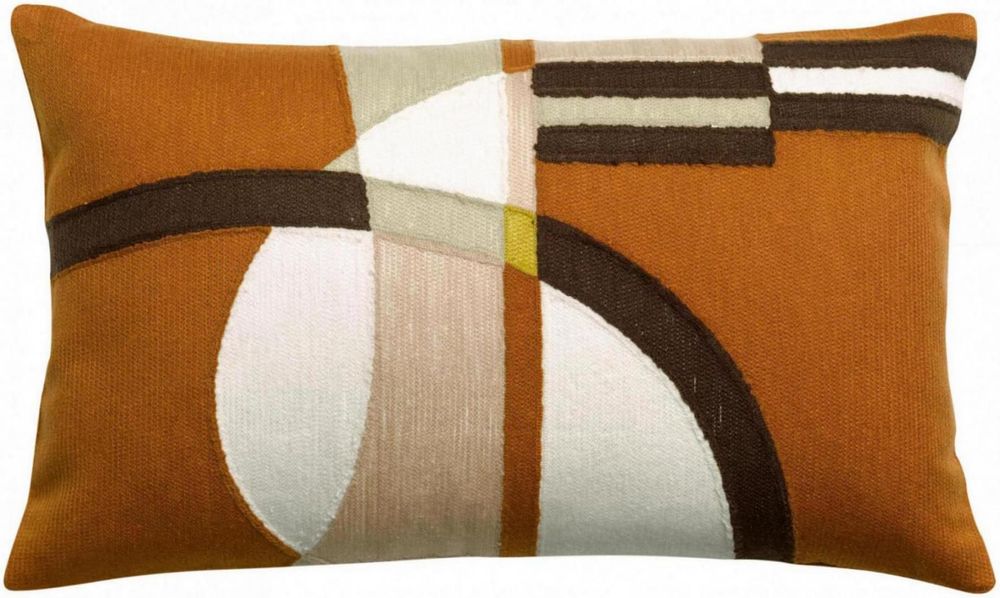 Coussins - Coussin brodé Naël Cuivre 30 x 50 - MAISON VIVARAISE - SDE VIVARAISE WINKLER