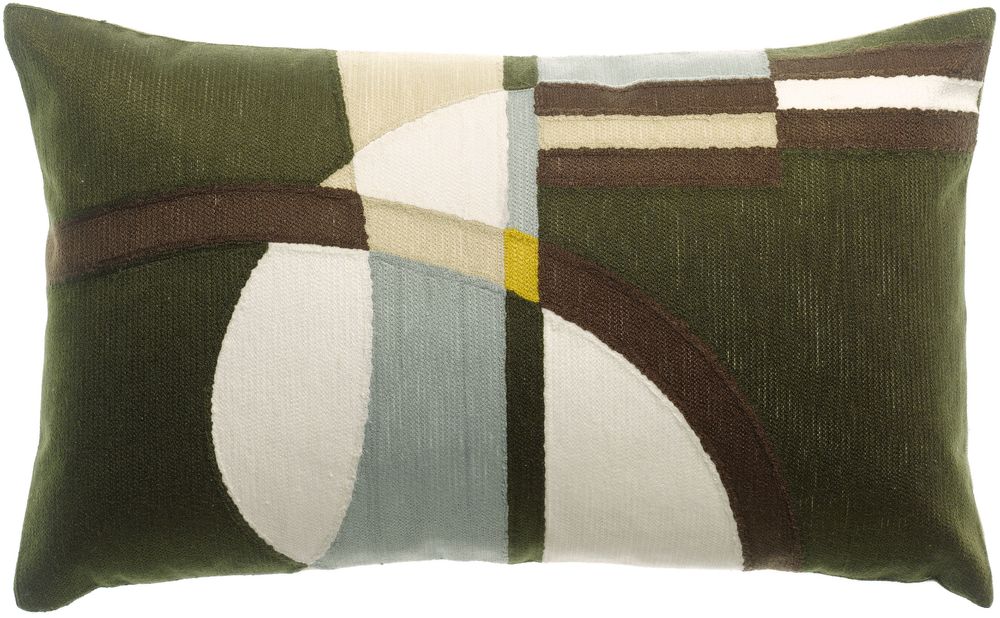 Coussins - Coussin brodé Naël Olive 30 x 50 - MAISON VIVARAISE - SDE VIVARAISE WINKLER