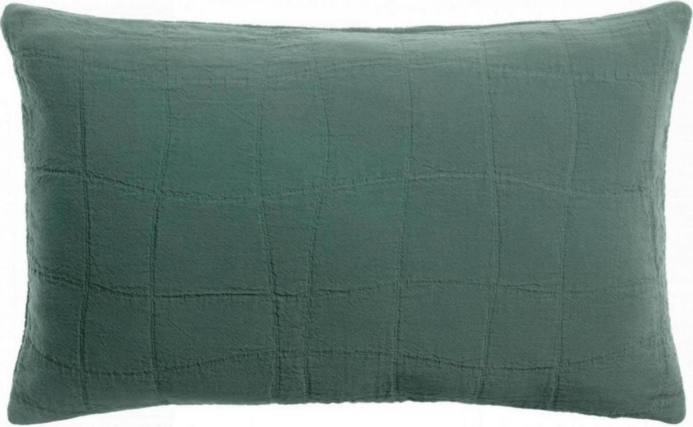 Coussins - Coussin recyclé Titou Vert de gris 30 x 50 - MAISON VIVARAISE - SDE VIVARAISE WINKLER