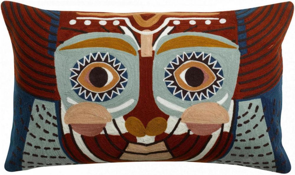 Coussins - Coussin brodé Yaku Multico 30 x 50 - MAISON VIVARAISE - SDE VIVARAISE WINKLER