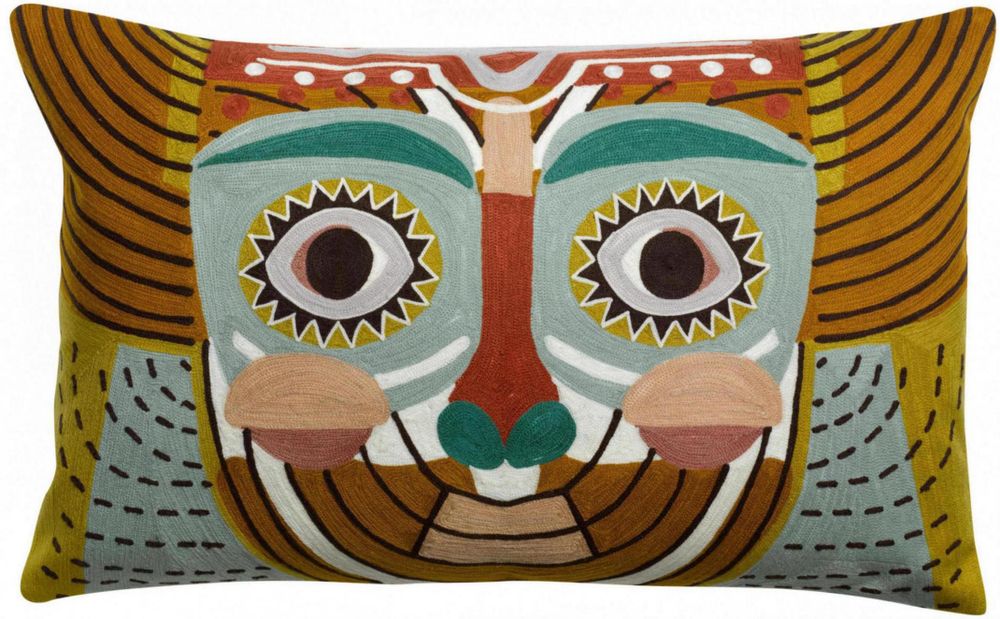 Cushions - Cushion Yaku Embroidered Multico 40 X 65 - MAISON VIVARAISE - SDE VIVARAISE WINKLER