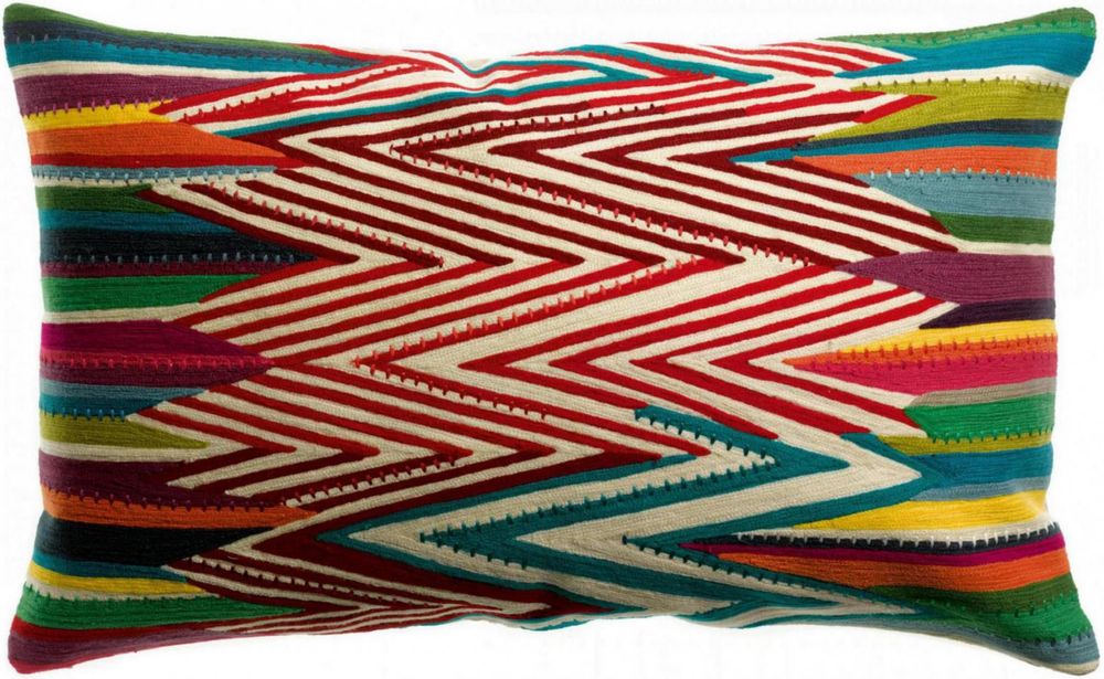 Cushions - Embroidered Cushion Zuma Multico 40 X 65 - MAISON VIVARAISE - SDE VIVARAISE WINKLER