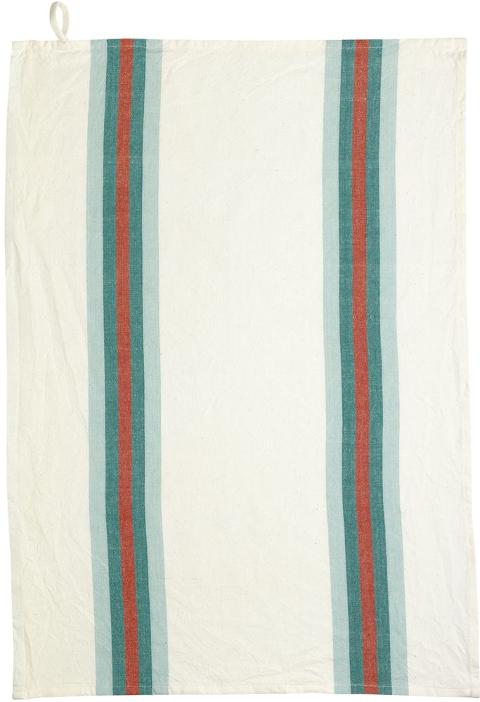 Dish towels - Washed Recycled Tea Towel Yuna Vert d'eau/Naturel 50 X 70 - MAISON VIVARAISE - SDE VIVARAISE WINKLER