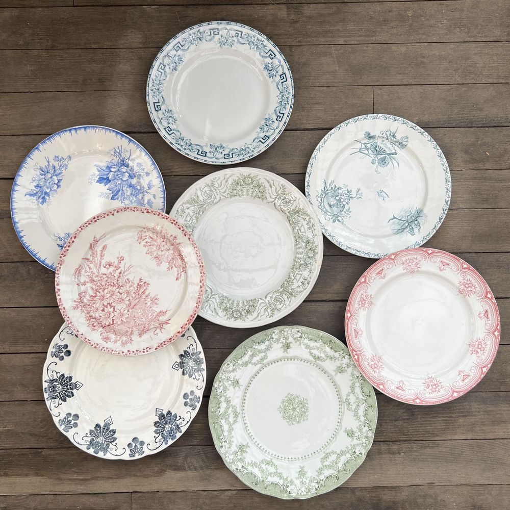 Assiettes au quotidien - Assiettes vintage datant des XIXe et XXe siècles - LA BRUYERE BROCANTE / VEGETAL