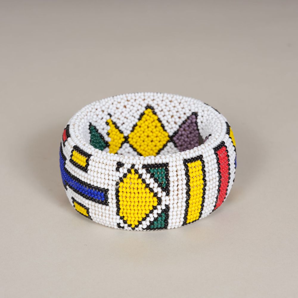 Autres décorations murales - Bracelet Perles de Verre multicolore, Ndebele et Zoulou, Afrique du Sud - AS'ART A SENSE OF CRAFTS