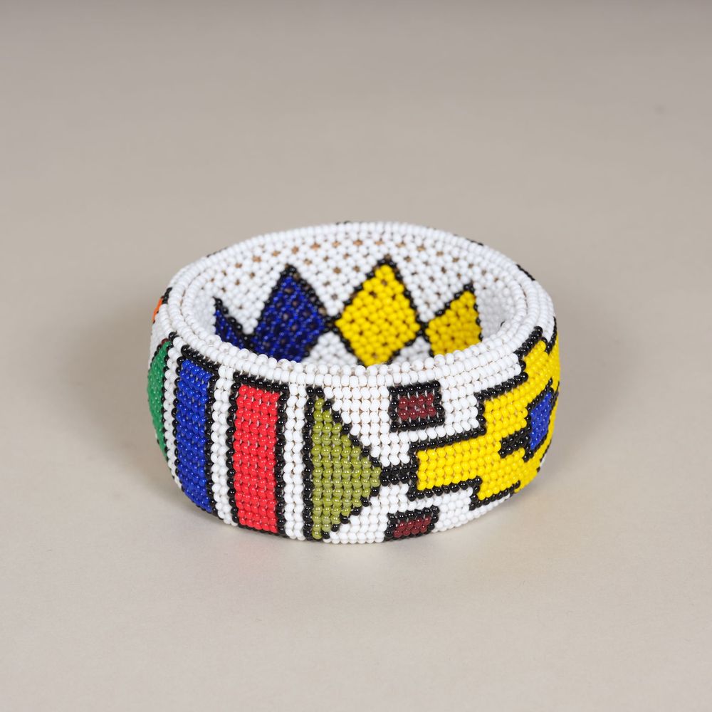 Autres décorations murales - Bracelet Perles de Verre multicolore, Ndebele et Zoulou, Afrique du Sud - AS'ART A SENSE OF CRAFTS
