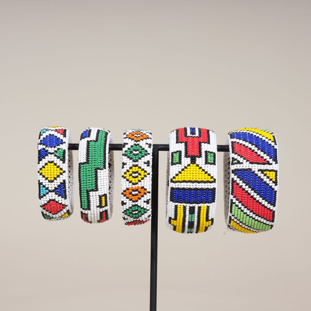 Autres décorations murales - Bracelet Perles de Verre multicolore, Ndebele et Zoulou, Afrique du Sud - AS'ART A SENSE OF CRAFTS