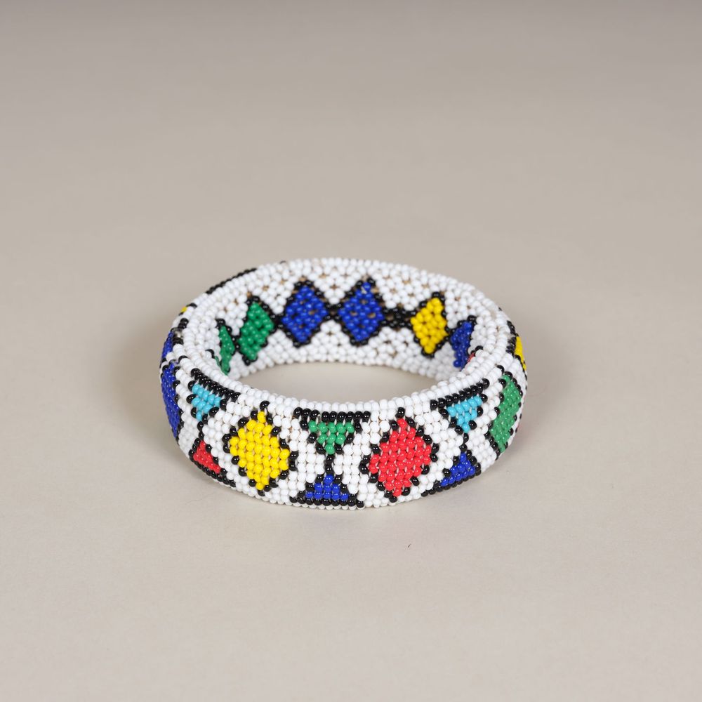 Autres décorations murales - Bracelet Perles de Verre multicolore, Ndebele et Zoulou, Afrique du Sud - AS'ART A SENSE OF CRAFTS