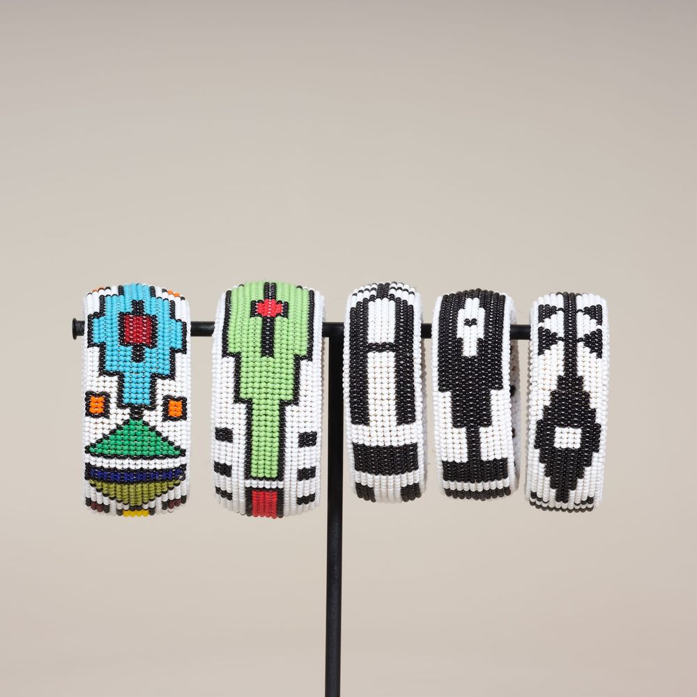 Autres décorations murales - Bracelet Perles de Verre multicolore, Ndebele et Zoulou, Afrique du Sud - AS'ART A SENSE OF CRAFTS
