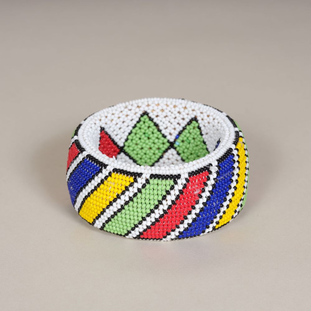 Autres décorations murales - Bracelet Perles de Verre multicolore, Ndebele et Zoulou, Afrique du Sud - AS'ART A SENSE OF CRAFTS