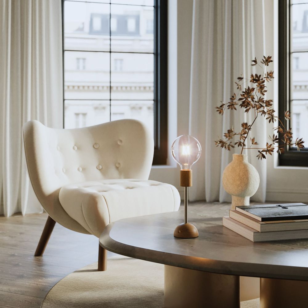 Objets de décoration - Cabless02, lampe portative et rechargeable avec ampoule globo - CREATIVE CABLES