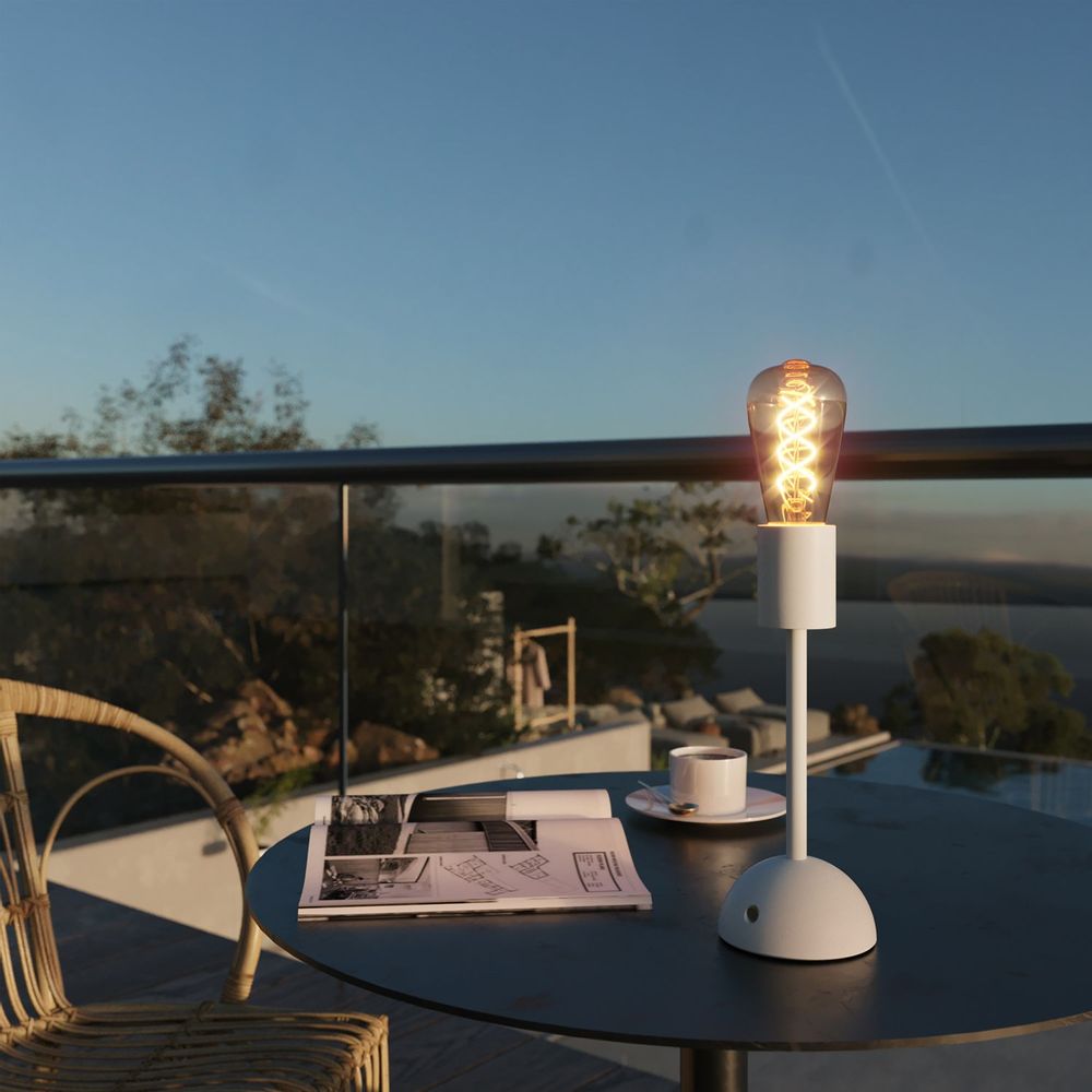 Objets de décoration - Cabless02, lampe portative et rechargeable avec ampoule globo - CREATIVE CABLES