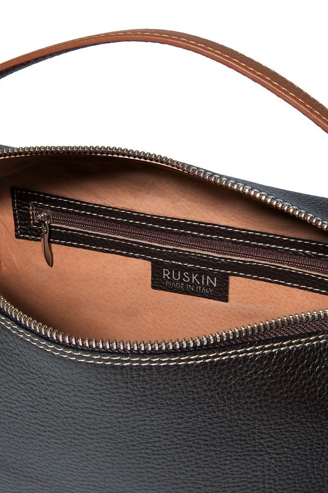 Bags and totes - THE CHESTER IN BLACK/COGNAC - RUSKIN