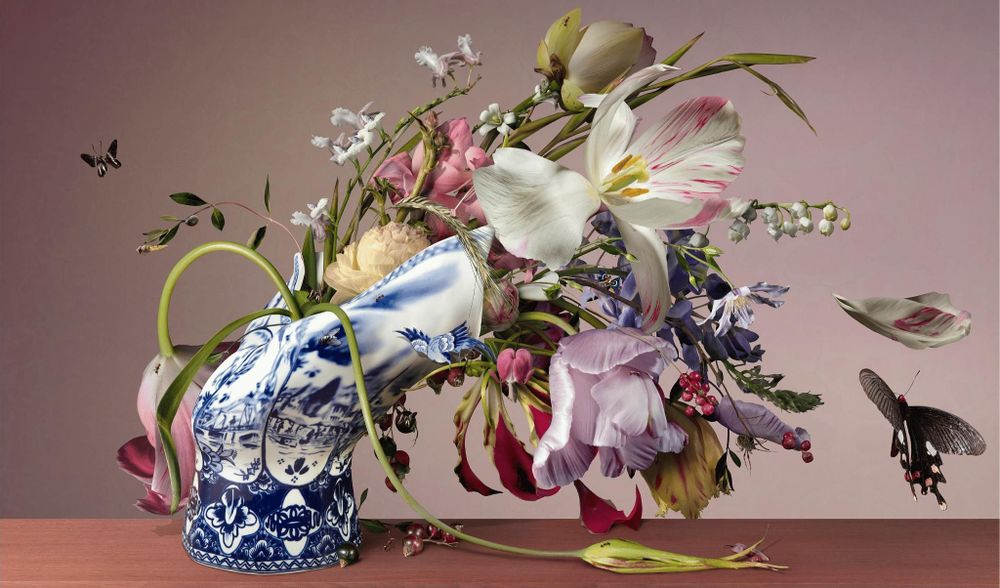 Vases - Hand-painted Blow Away Vase - Moooi x Royal Delft - ROYAL DELFT