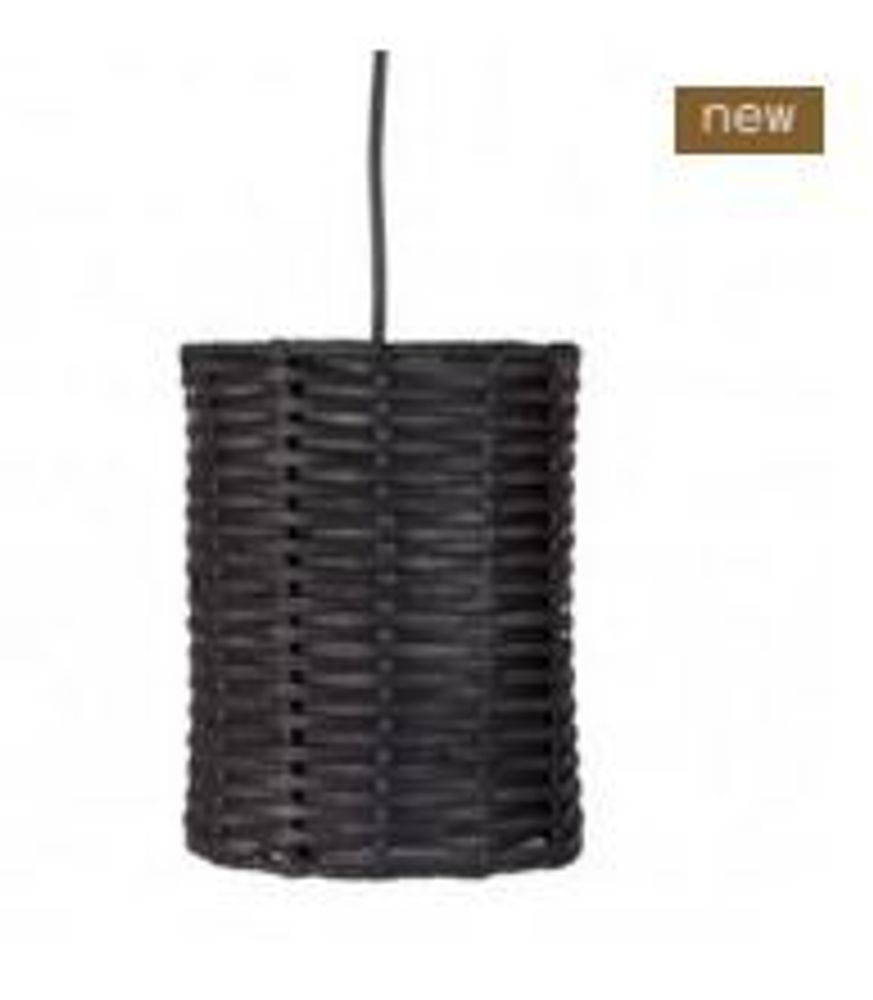 Suspensions - BLACK YUNIS - Suspension cylindrique en rotin noir - HYDILE