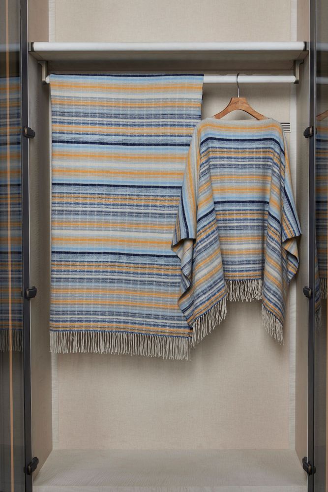 Throw blankets - Cashmere double blanket with jersey trim - SANDRIVER CASHMERE