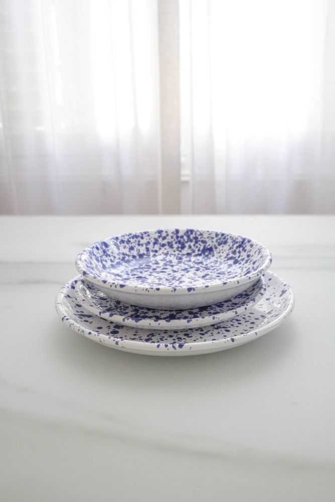 Assiettes de réception - SERVICE DE VAISSELLE EN MAJOLIQUE "LO SCHIZZATO" - MAISON GALA