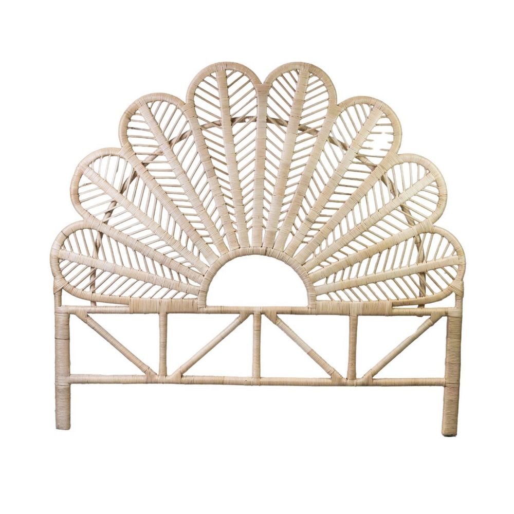 Beds - Flower-shaped rattan headboard - DALIA - HYDILE