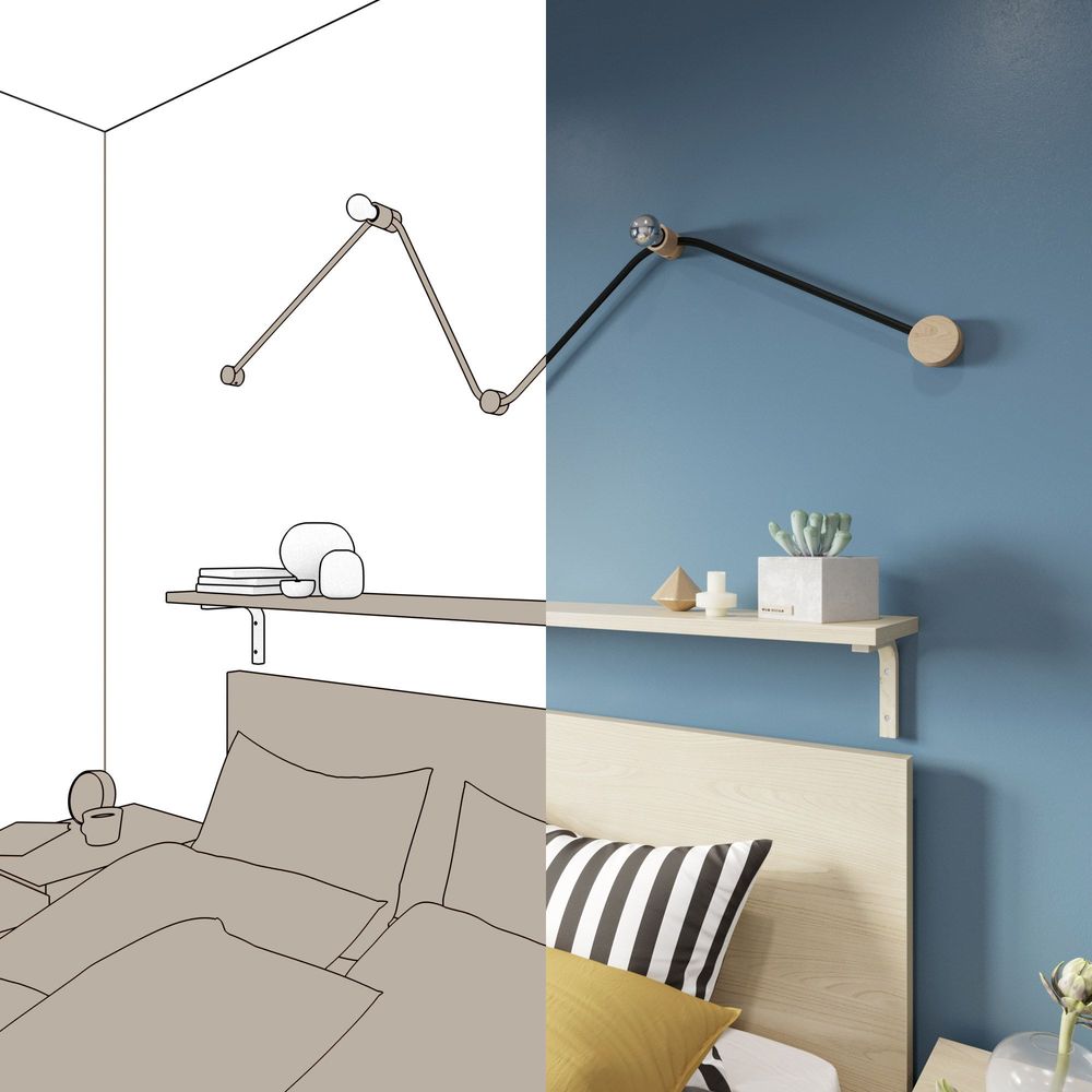 Outdoor space equipments - Lighting solution - Filè system, decorate and light up your walls - CREATIVE CABLES