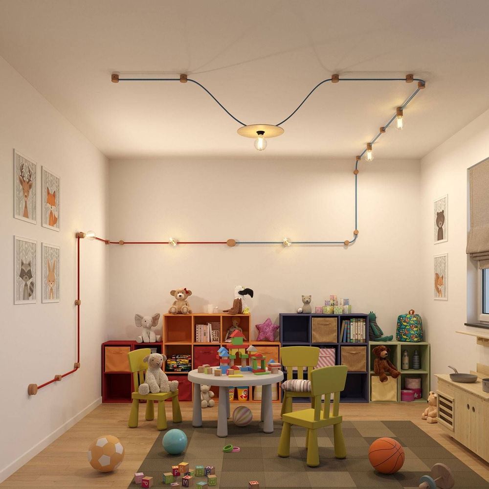 Outdoor space equipments - Lighting solution - Filè system, decorate and light up your walls - CREATIVE CABLES