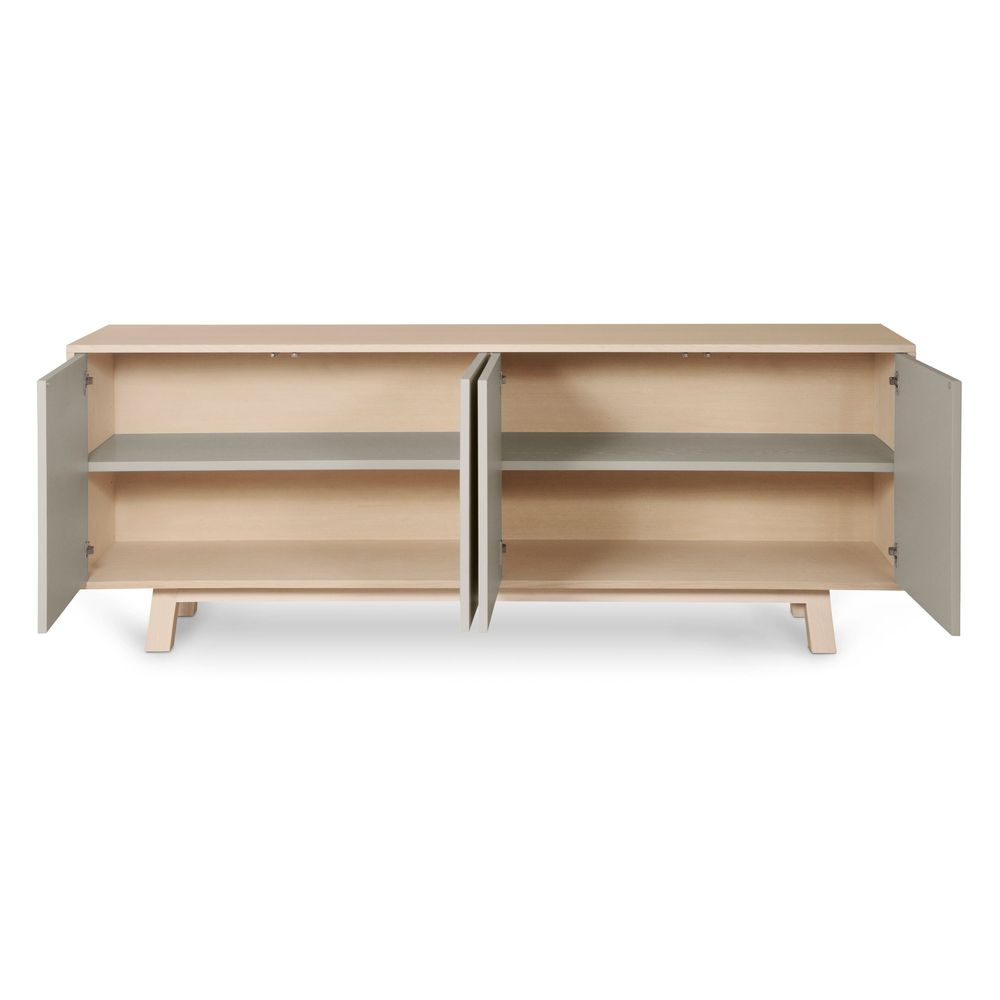 Sideboards - 4-door ash sideboard - L. 200 cm - MON PETIT MEUBLE FRANÇAIS