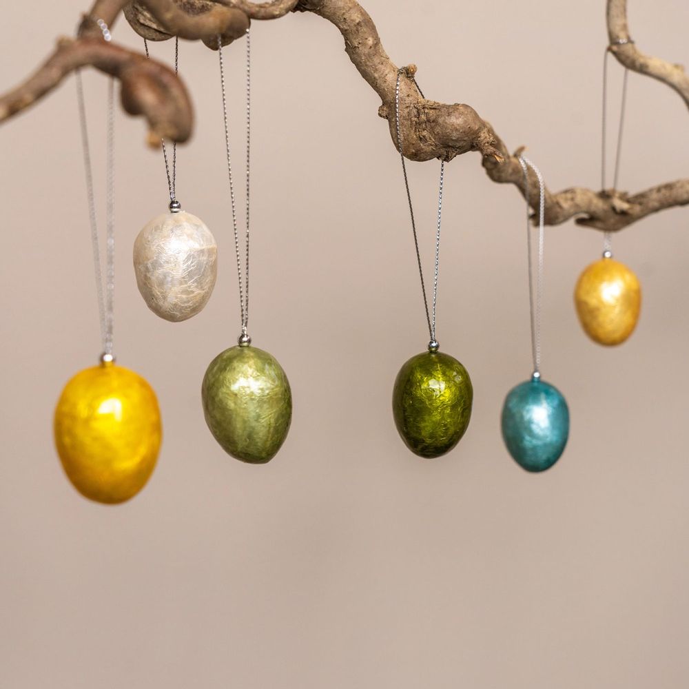 Decorative objects - Easter capiz and wood decoration - KINTA
