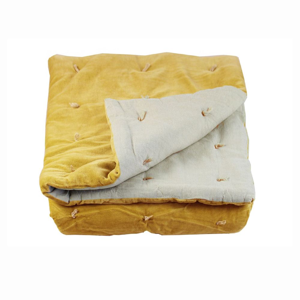 Plaids - LYRIC Bout de lit 90x200 cm LYRIC TABAC - EN FIL D'INDIENNE...