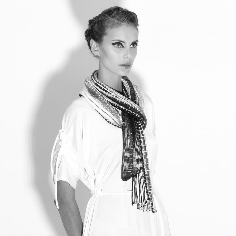 Scarves - PLICATWILL 103 silk pleated long scarf - SOPHIE GUYOT SILKS
