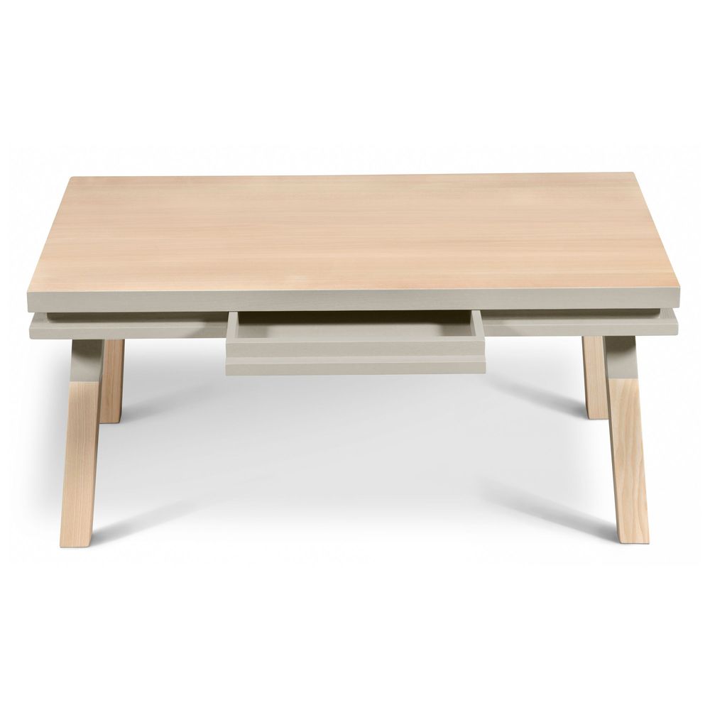 Coffee tables - 1-drawer coffee table in solid wood - 100 cm / 39.4" - MON PETIT MEUBLE FRANÇAIS