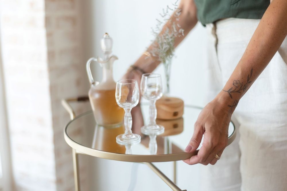 Trolleys - "LOLA" BAR CART / TEA CART - ALESSANDRA DELGADO DESIGN