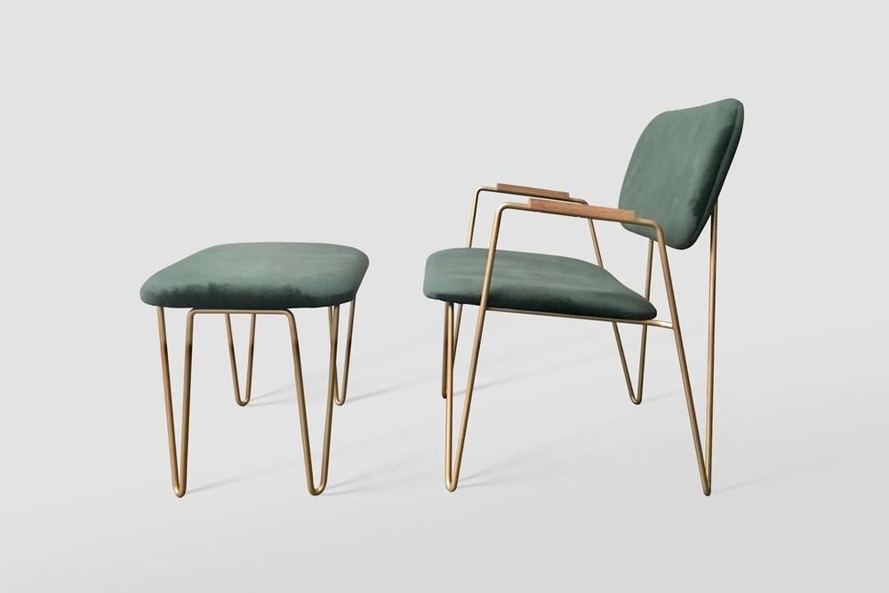 Fauteuils - "BRUNA" FAUTEUIL MINIMALISTE AVEC DOSSIER FLEXIBLE - ALESSANDRA DELGADO DESIGN