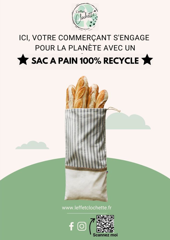 Food storage - Individual bread bag\" Frenchy\ " - L'EFFET CLOCHETTE / THE TINKER BELL EFFECT